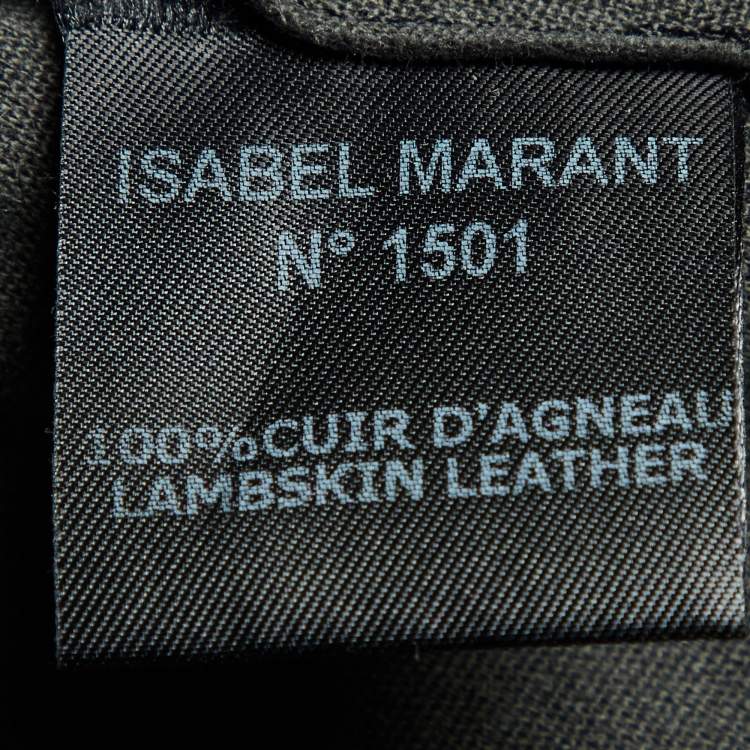Pre Owned Isabel Marant Black Suede Paneled Leggings S