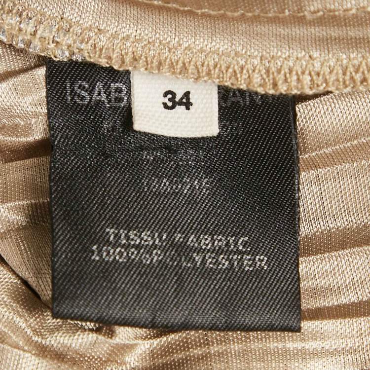 Pre Owned Isabel Marant Silver Plisse Delpha Mini Skirt S