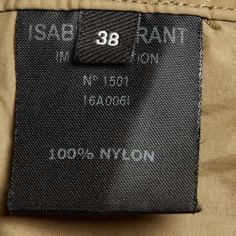 Pre Owned Isabel Marant Brown Nylon Dracen Rain Coat M