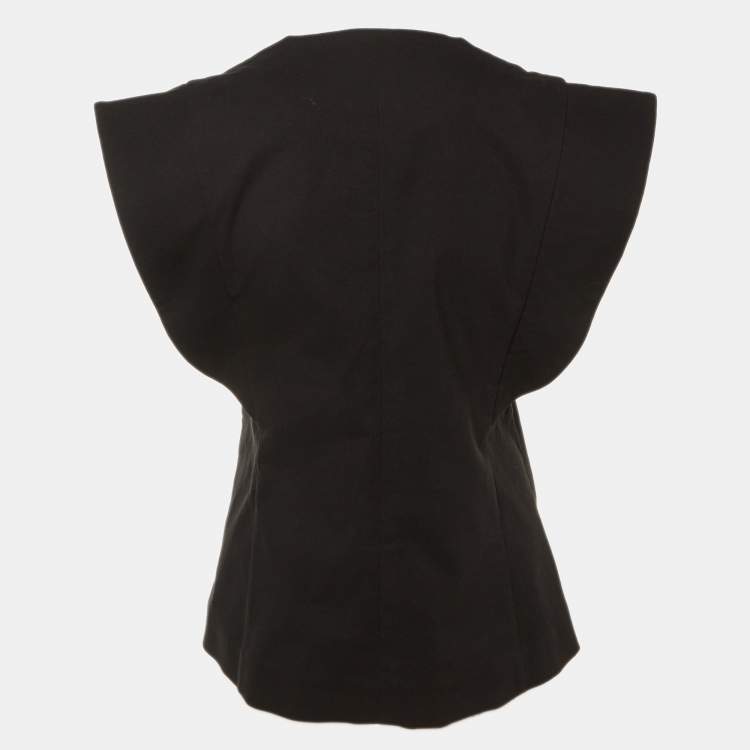 Pre Owned Isabel Marant Black Cotton Wrap Top M