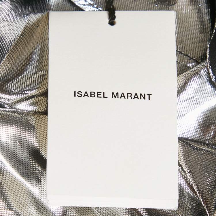 Pre Owned Isabel Marant Metallic Lamé Gathered Mini Skirt M