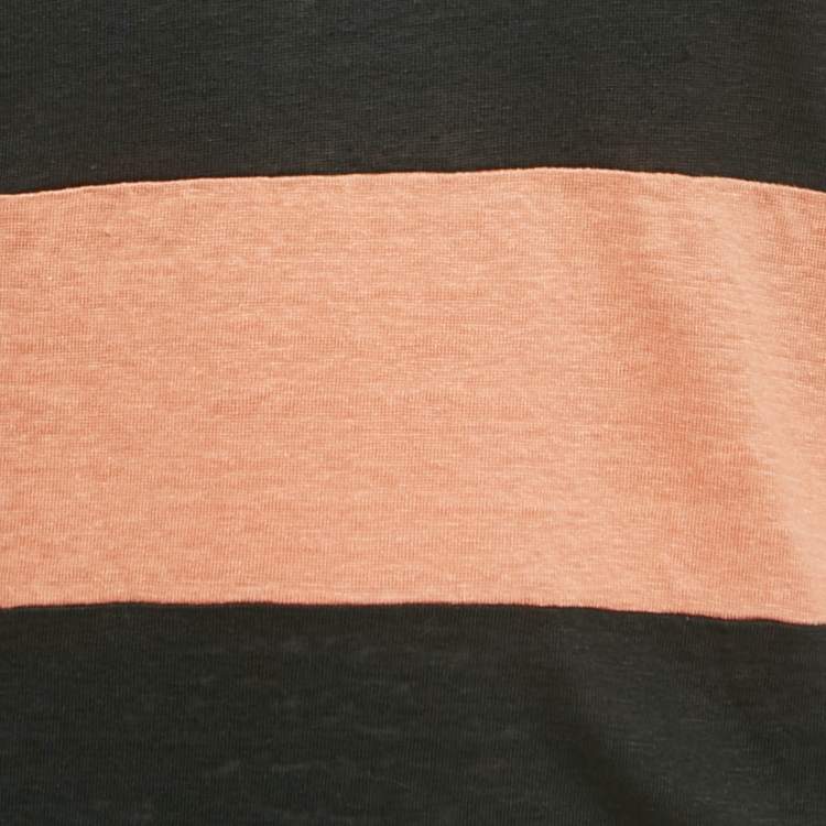 Pre Owned Isabel Marant Orange/Black Striped Knit Top S