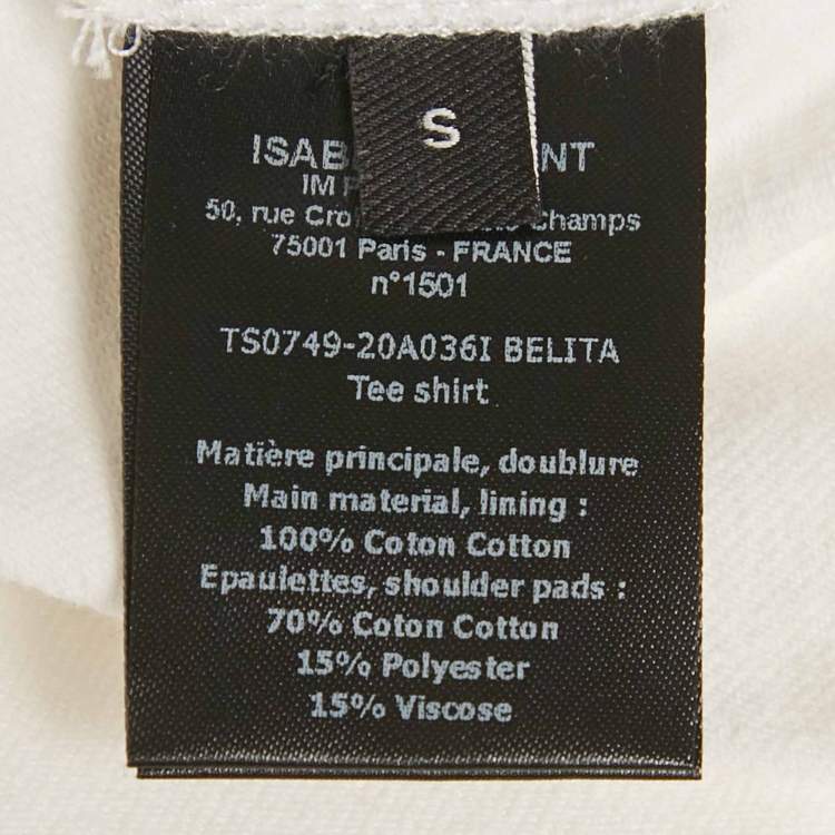 Pre Owned Isabel Marant White Jersey Tie-Up Belita Top S