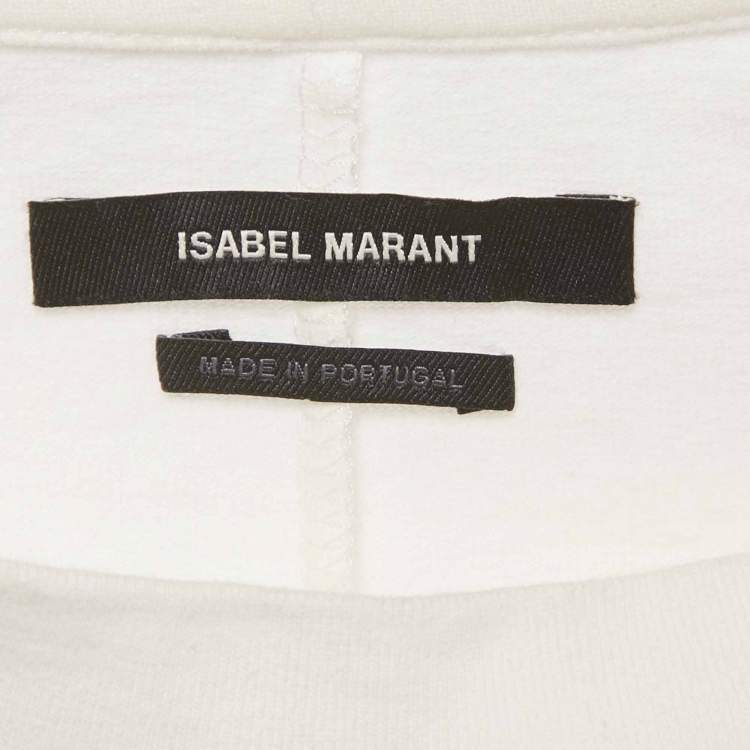 Pre Owned Isabel Marant White Jersey Tie-Up Belita Top S