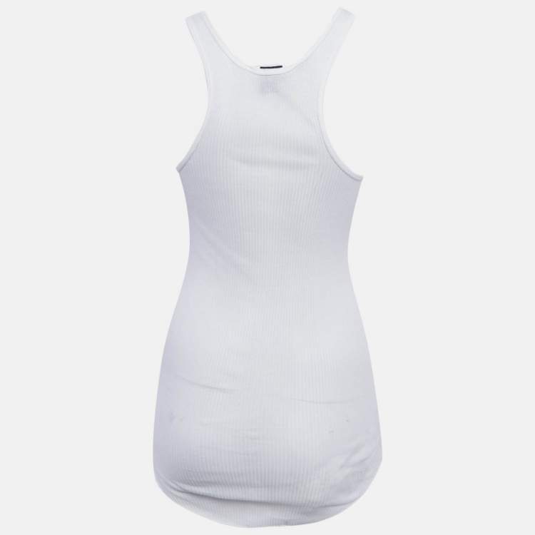 Pre Owned Isabel Marant White Rib Knit Tank Top S