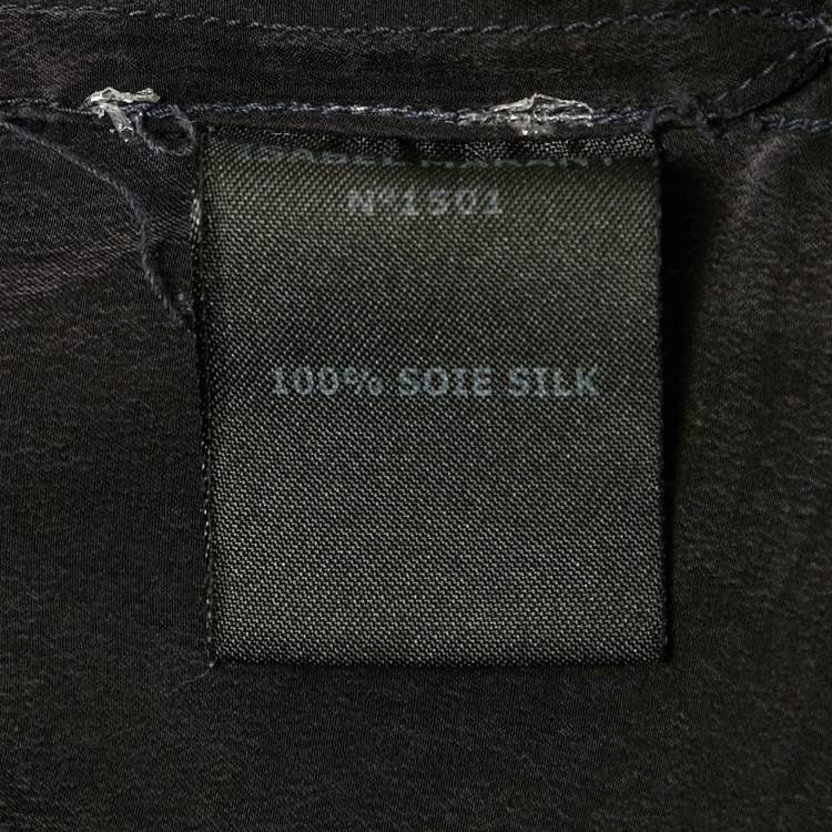 Pre Owned Isabel Marant Black Satin Lace-Up Tank Top L