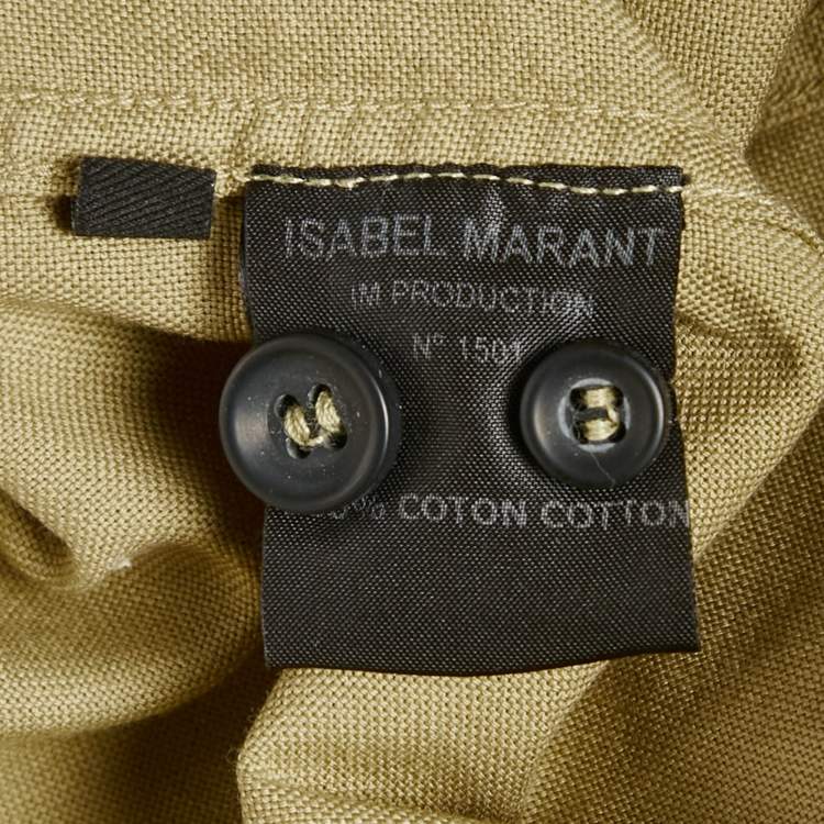 Pre Owned Isabel Marant Beige Cotton Raw Edge Shirt L
