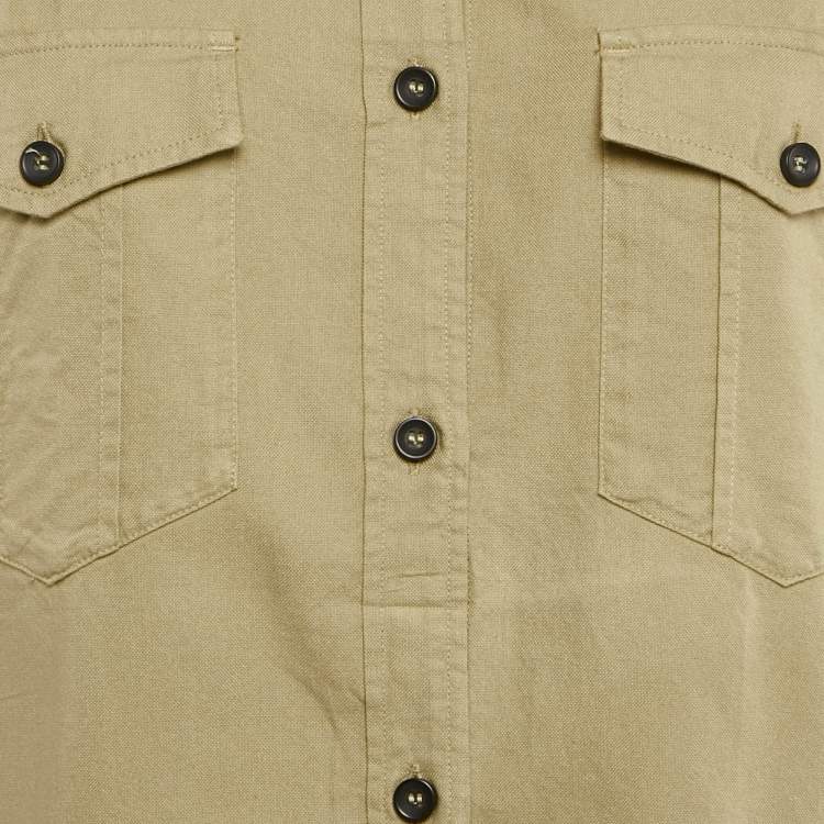 Pre Owned Isabel Marant Beige Cotton Raw Edge Shirt L