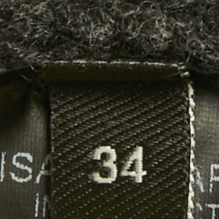 Pre Owned Isabel Marant Grey Rib Knit Ruffled Poppy Sweater S