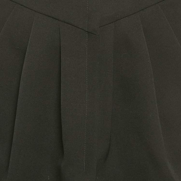 Pre Owned Isabel Marant Black Gabardine Draped Mini Dress M