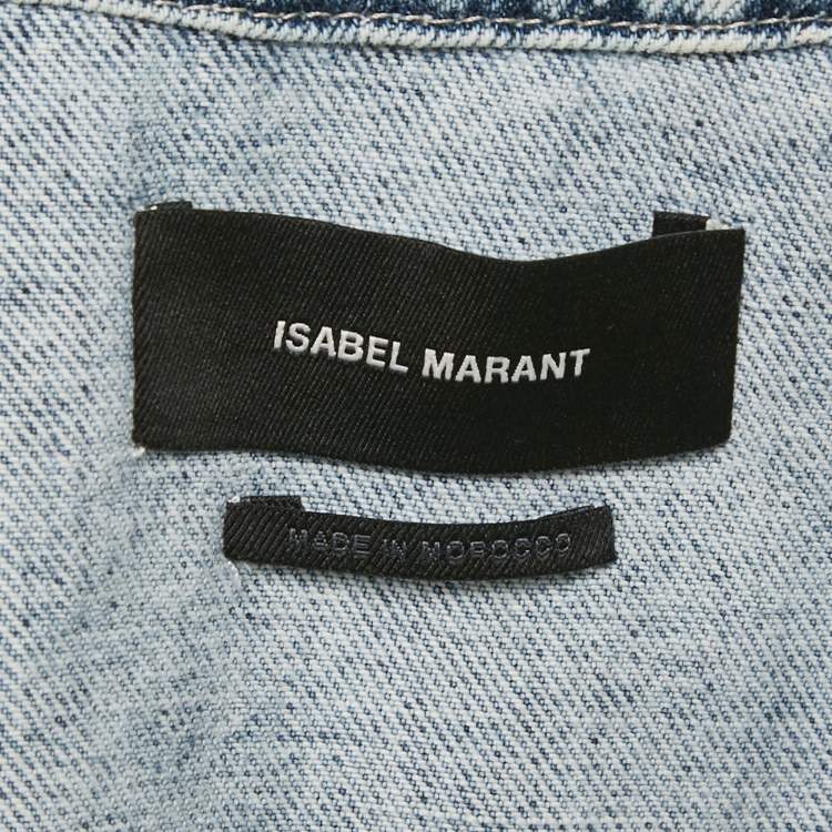 Pre Owned Isabel Marant Blue Denim Crossover Pauline Jacket S