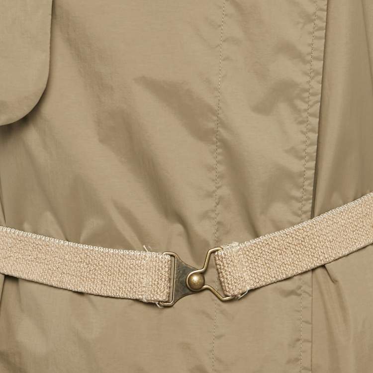 Pre Owned Isabel Marant Khaki Green Synthetic Trench Coat M