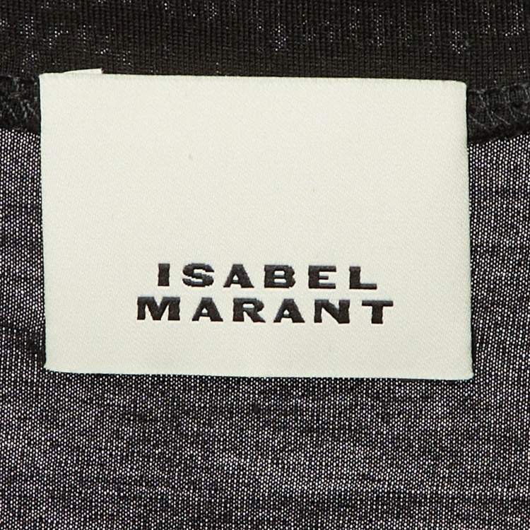 Pre Owned Isabel Marant Black Cotton Faly Cut-Out T-Shirt XS 