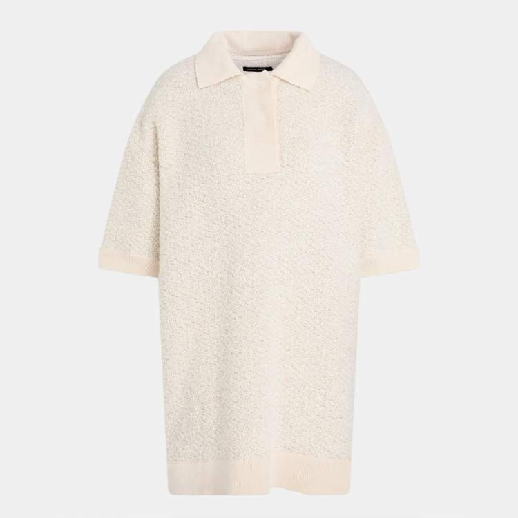 Pre Owned Isabel Marant Beige Bouclé Imelda Polo T-Shirt M