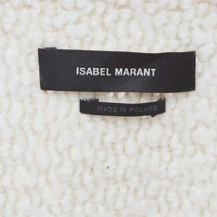 Pre Owned Isabel Marant Beige Bouclé Imelda Polo T-Shirt M