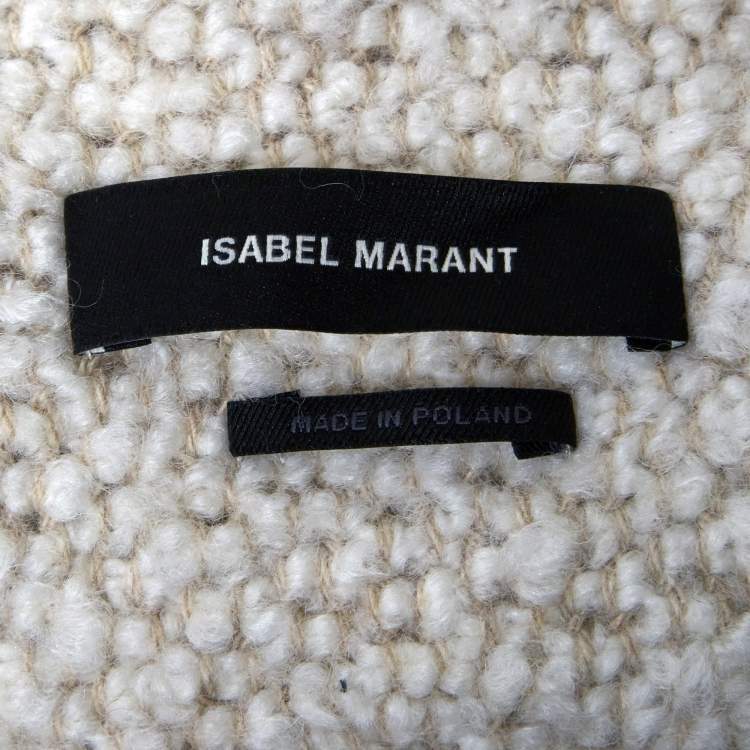 Pre Owned Isabel Marant Beige Bouclé Imelda Polo T-Shirt M