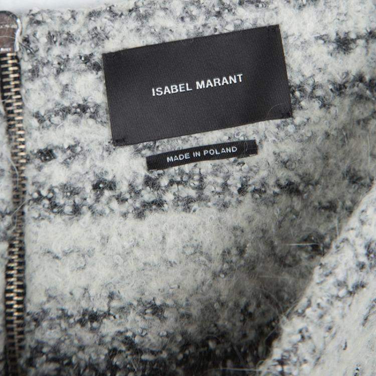 Pre Owned Isabel Marant Monochrome Itamy Boucle Mini Skirt M