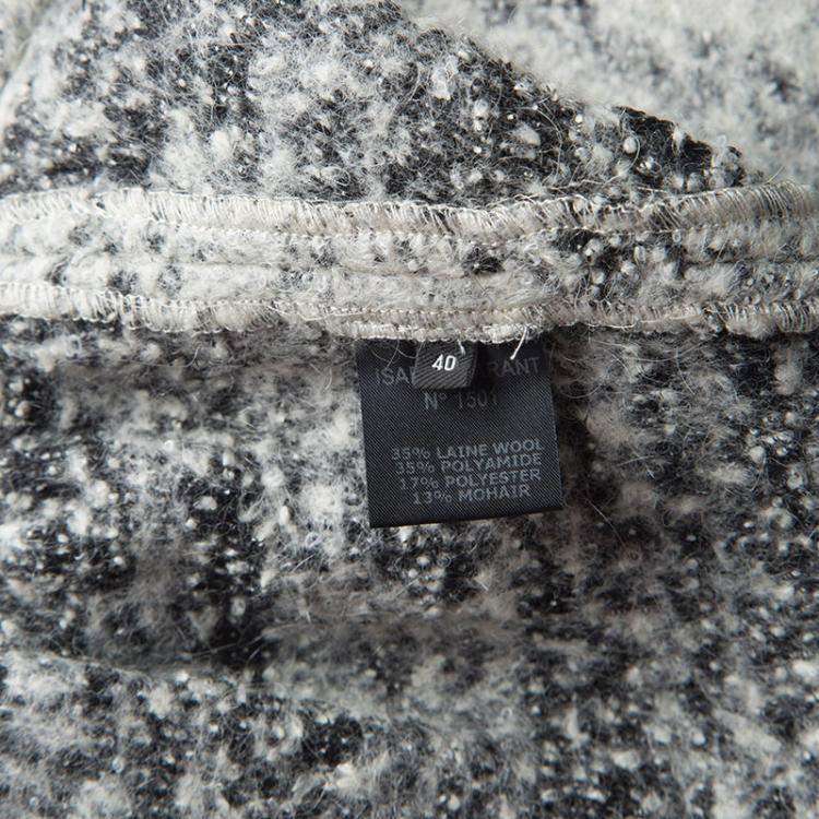 Pre Owned Isabel Marant Monochrome Itamy Boucle Mini Skirt M