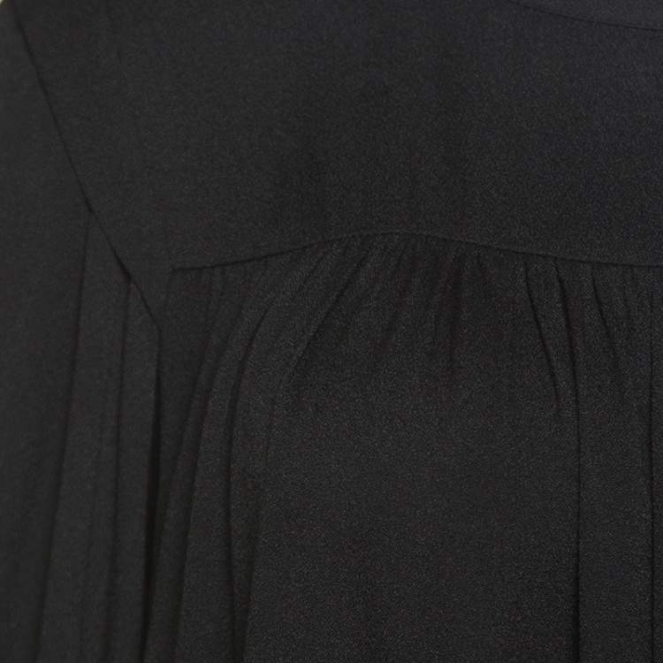 Pre Owned Isabel Marant Etoile Black Crepe Tie Detail Nathael Top S