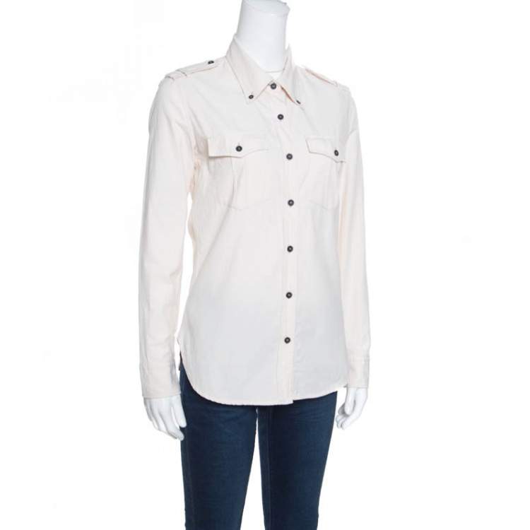 Pre Owned Isabel Marant Etoile Beige Cotton Long Sleeve Wandy Shirt S