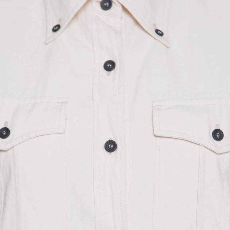 Pre Owned Isabel Marant Etoile Beige Cotton Long Sleeve Wandy Shirt S