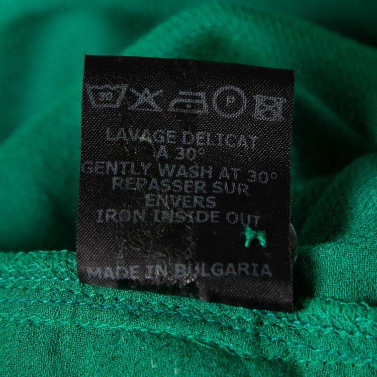 Pre Owned Isabel Marant Etoile Emerald Green Cotton Blend Belted Iban Shirt Dress S
