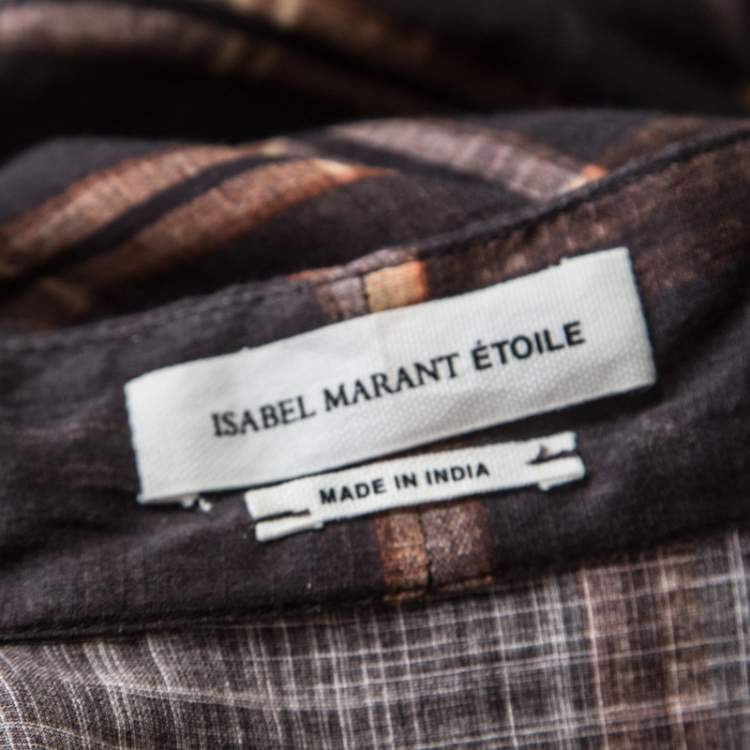 Pre Owned Isabel Marant Etoile Anthracite Grey Cotton Voile Varna Wrap Dress M