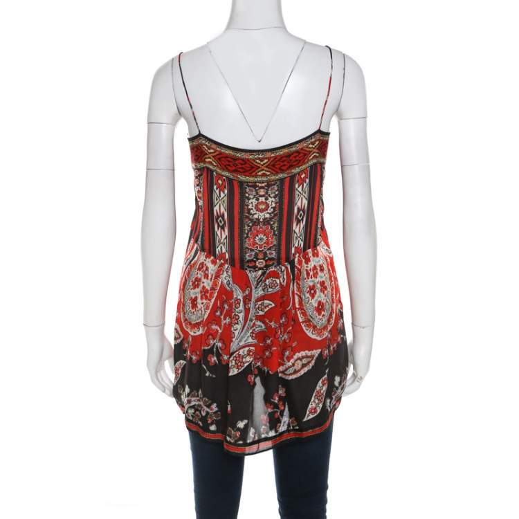 Pre Owned Isabel Marant Etoile Multicolor Paisley Print Crepe Tybalt Camisole Top M