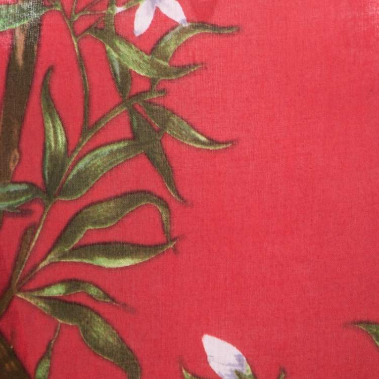 Pre Owned Isabel Marant Etoile Red Floral Print Cotton Voile Maxi Dress S
