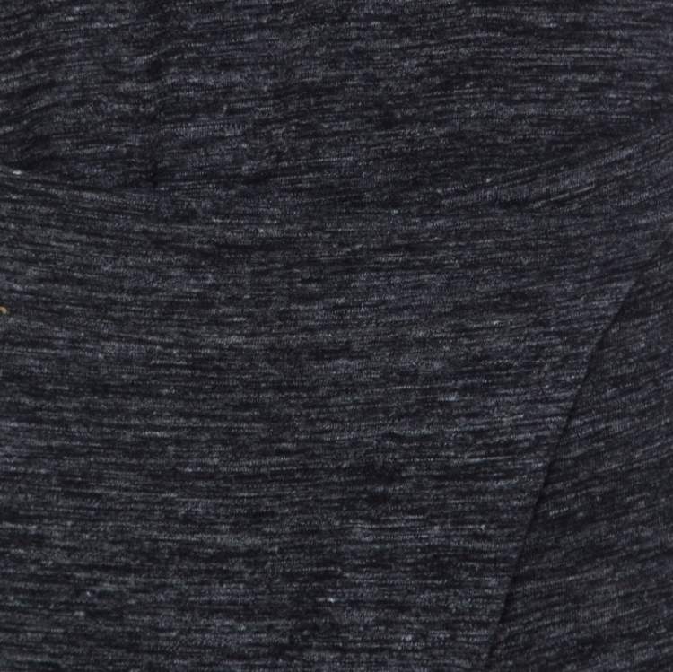 Pre Owned Isabel Marant Etoile Dark Grey Jersey Waist Tie Wrap Dress M 