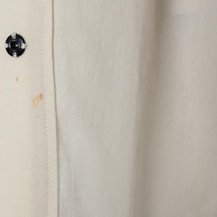 Pre Owned Isabel Marant Ecru Voile Button Front Rivera Shift Dress M