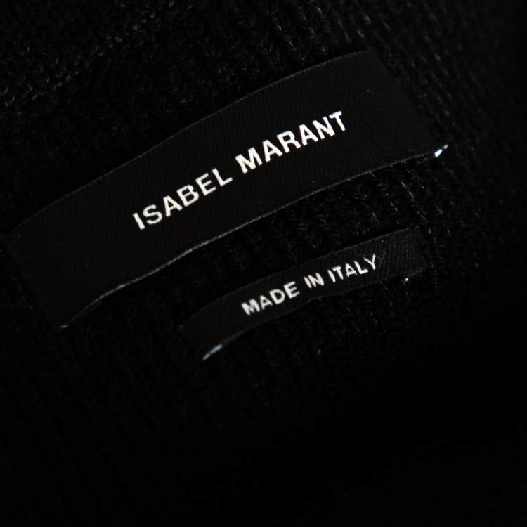 Pre Owned Isabel Marant Black Wool Huxley Knit Mini Skirt M