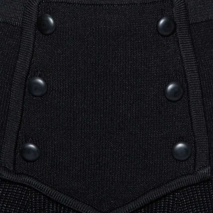 Pre Owned Isabel Marant Black Wool Huxley Knit Mini Skirt M