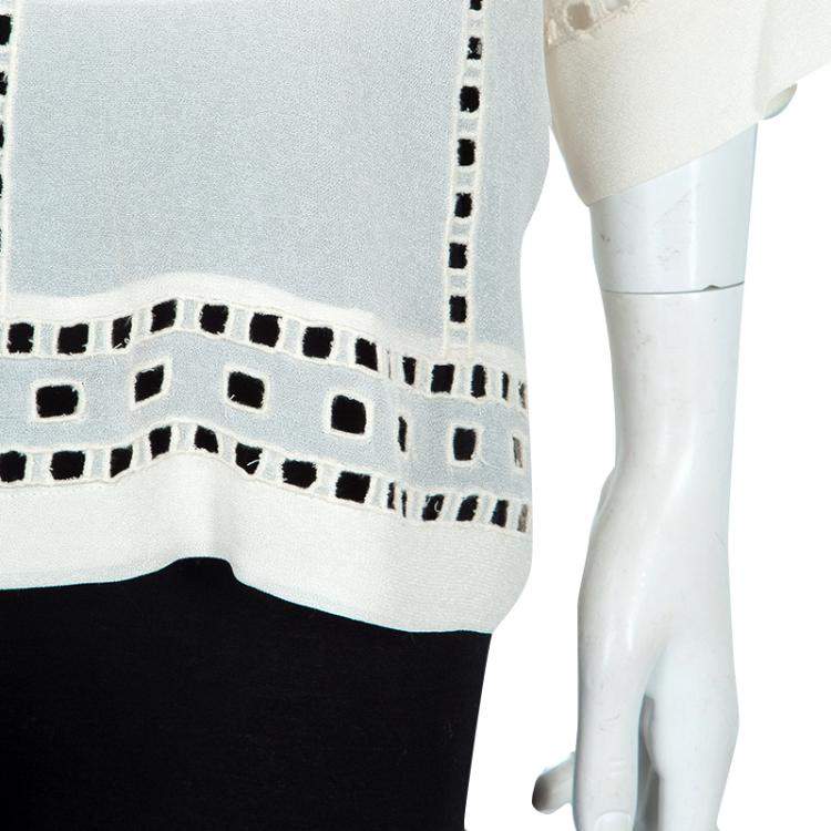 Pre Owned Isabel Marant Etoile White Embriodered Top S
