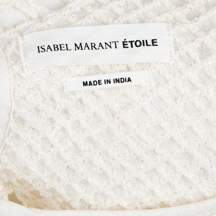 Pre Owned Isabel Marant Etoile White Embriodered Top S