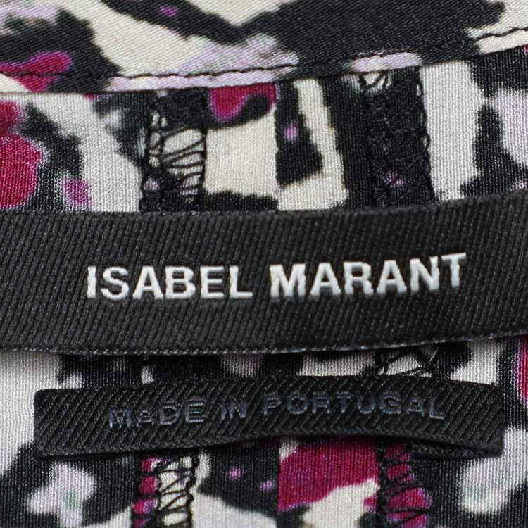 Pre Owned Isabel Marant Multicolor Printed Silk Oversized Top M
