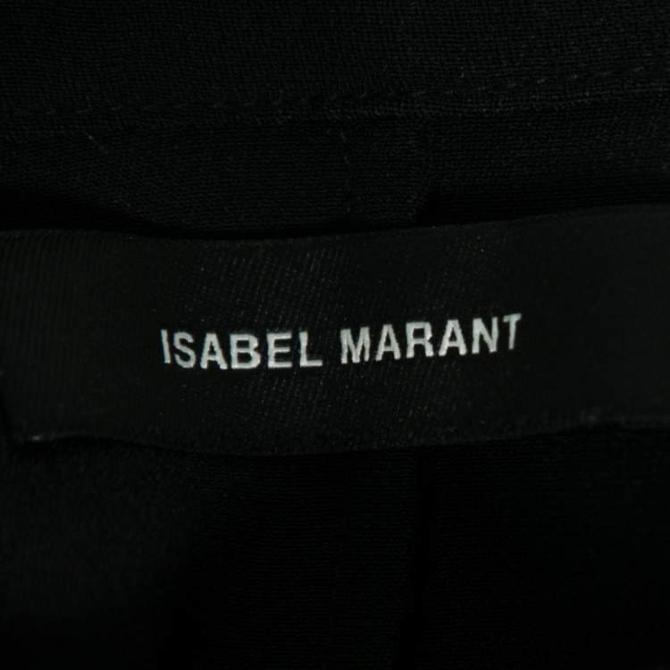 Pre Owned Isabel Marant Black Crepe  Long Sleeve Blouse M
