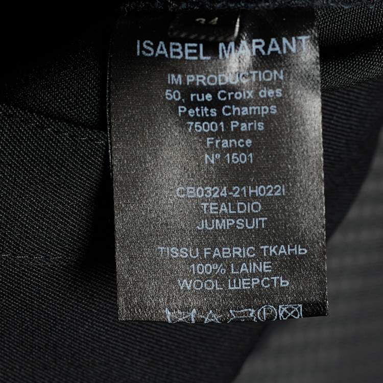 Pre Owned Isabel Marant Black Wool Tealdio Sleeveless Jumpsuit S