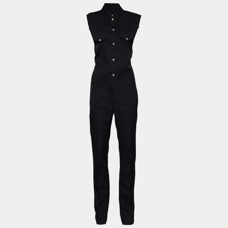 Pre Owned Isabel Marant Black Wool Tealdio Sleeveless Jumpsuit S