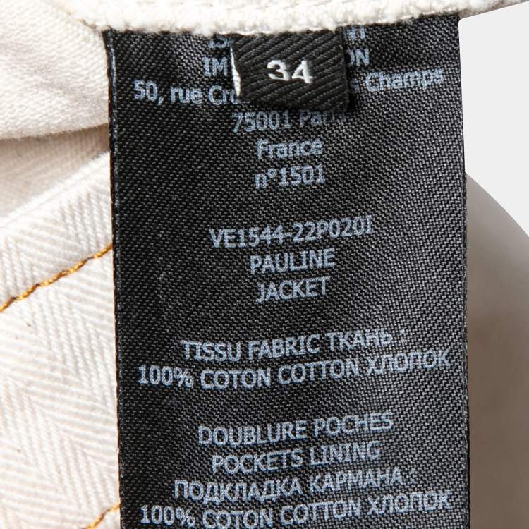 Pre Owned Isabel Marant Cream Denim Pauline Jacket S