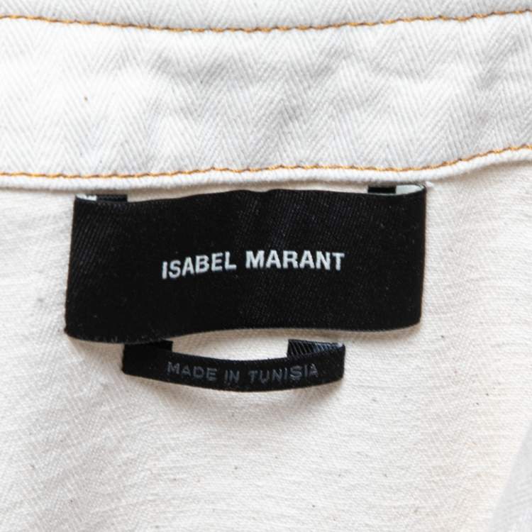 Pre Owned Isabel Marant Cream Denim Pauline Jacket S