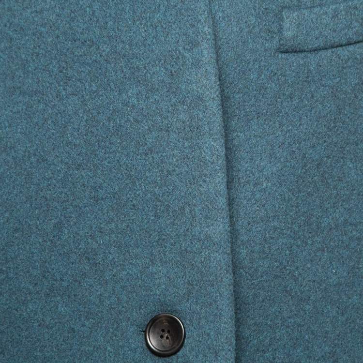 Pre Owned Isabel Marant Blue Wool & Cashmere Felis Coat S
