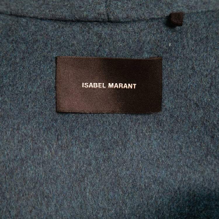 Pre Owned Isabel Marant Blue Wool & Cashmere Felis Coat S