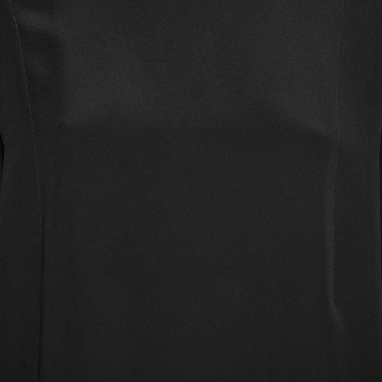 Pre Owned Isabel Marant Black Crepe High Neck Long Sleeve Blouse M