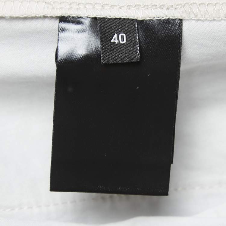 Pre Owned Isabel Marant Light Grey Cotton Pleated High Waist Trousers M