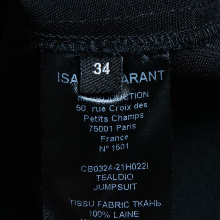Pre Owned Isabel Marant Black Wool Sleeveless Tealdio Jumpsuit S