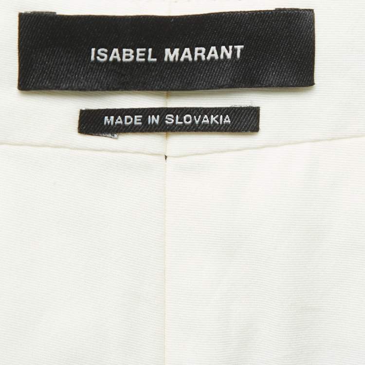 Pre Owned Isabel Marant Charcoal Grey Wool Belted Wide Leg Trousers M