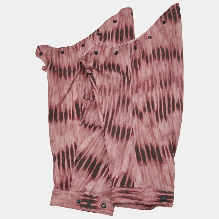 Pre Owned Isabel Marant Pink Tie-Dye Printed Denim Idaline Jacket S