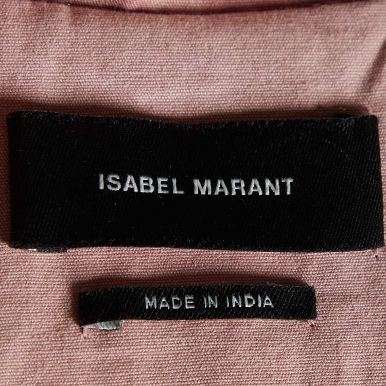 Pre Owned Isabel Marant Pink Tie-Dye Printed Denim Idaline Jacket S
