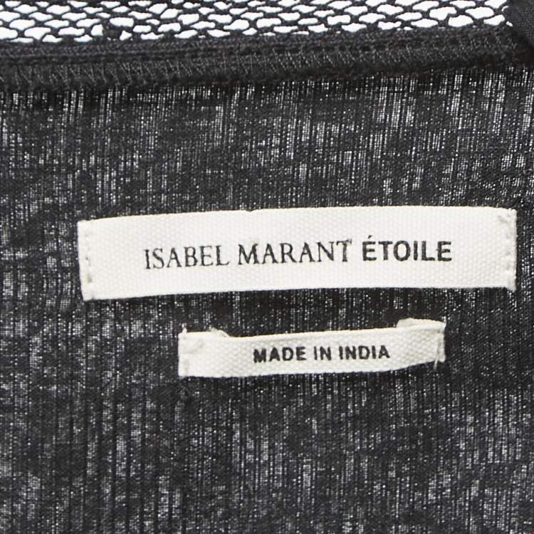 Pre Owned Isabel Marant Black Cotton Blend Tiered Strappy Mini Dress L